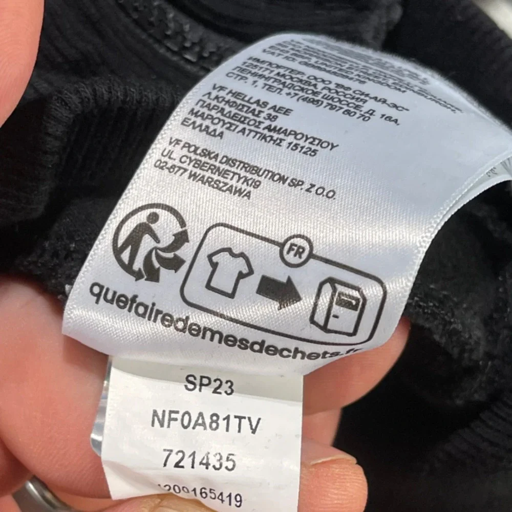 The North Face Full Zip Hoodie Black Sweatshirt Men's Small Logo Jacket S